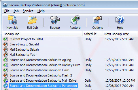 Secura Backup Professional Screenshot 1