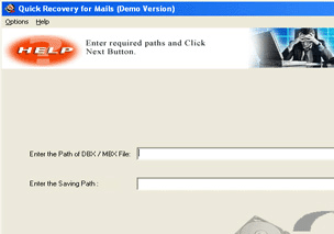 Quick Recovery for Outlook Express - A Data Recovery Software Screenshot 1