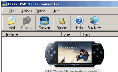 Alive PSP Video Converter Screenshot 1