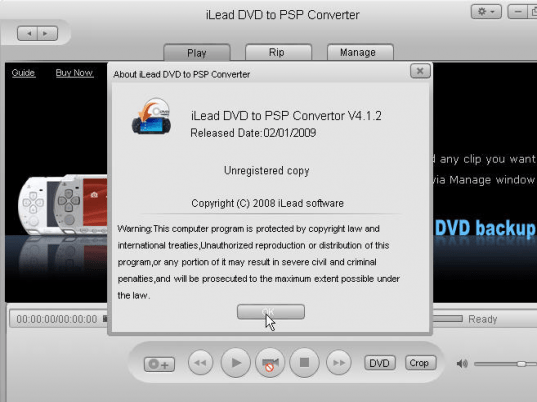iLead DVD to PSP Converter Screenshot 1