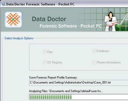 PDA Mobile Investigation Software Screenshot 1