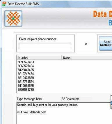Computer to Mobile Bulk SMS Software Screenshot 1