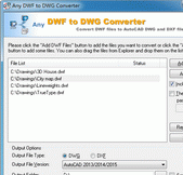 DWF to DWG Converter 2009 Screenshot 1