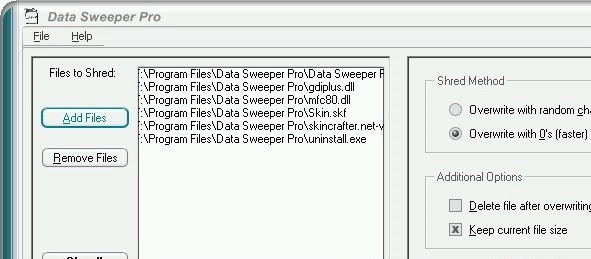 Data Sweeper Pro Screenshot 1