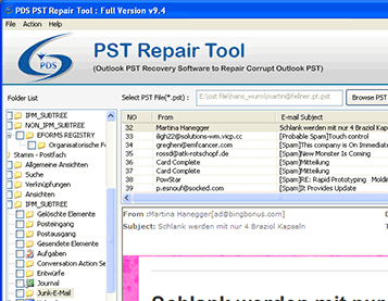 Microsoft Outlook File Recovery Screenshot 1