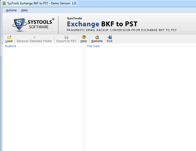 Extract Exchange BKF to PST Screenshot 1