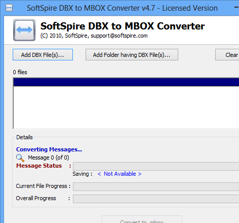 Convert DBX to MBOX Screenshot 1