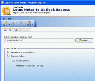 Lotus NSF to Outlook Express Screenshot 1