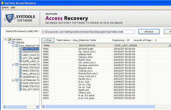 Access Recovery Tool Screenshot 1