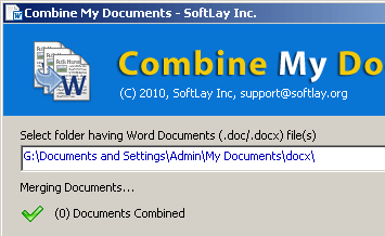 Combine Multiple Word Documents Screenshot 1