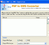 Any PDF to DWG Converter 2010.11.7 Screenshot 1