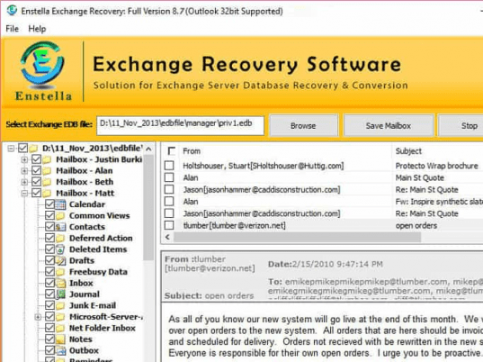 Convert EDB to PST Software Screenshot 1