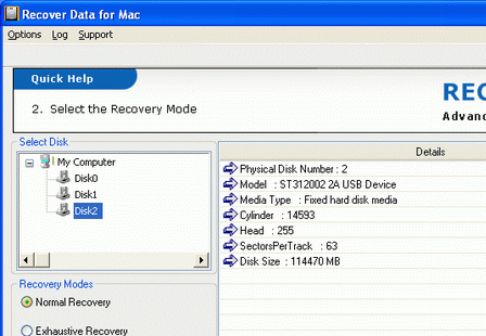 Mac Data Recovery Freeware Screenshot 1