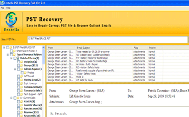 Outlook PST File Repair Utility Screenshot 1