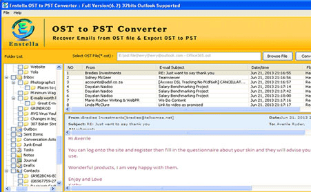 Outlook 2010 Export OST to PST Screenshot 1