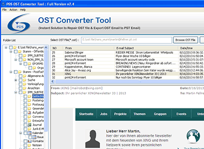 Outlook Copy OST to PST Screenshot 1
