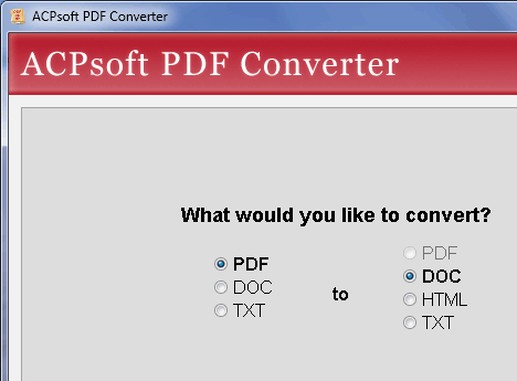 ACPsoft PDF Converter Screenshot 1