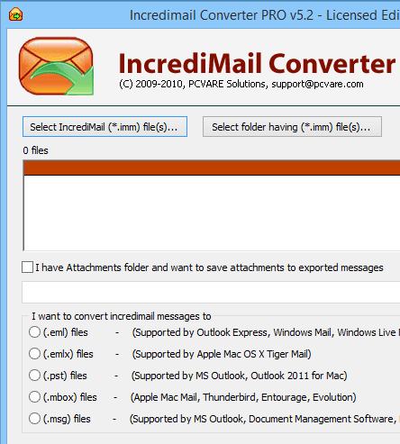 Convert IncrediMail to Thunderbird Screenshot 1