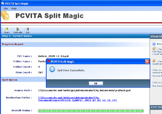 Split Outlook PST Vista Screenshot 1