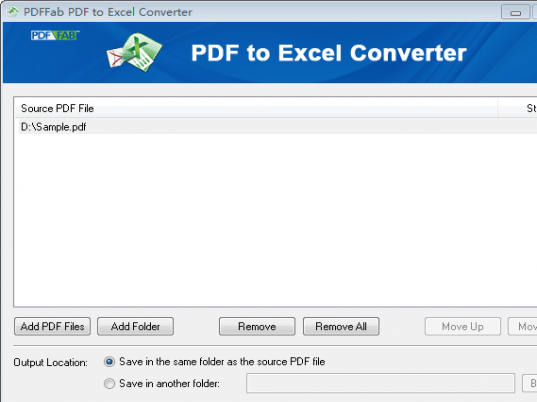 PDFFab PDF to Excel Converter Screenshot 1