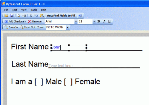 Bytescout Form Filler Screenshot 1