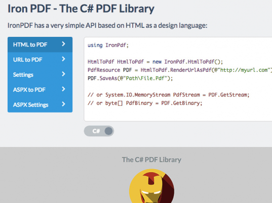 The C# PDF Library Screenshot 1
