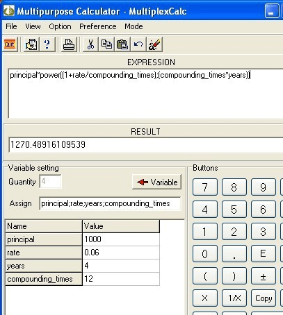 MultiplexCalc Screenshot 1
