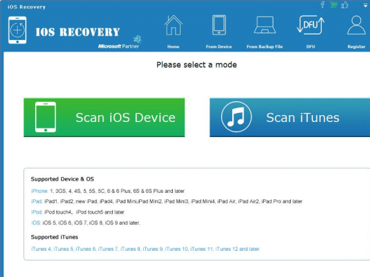 OSpeedy iOS Data Recovery Screenshot 1