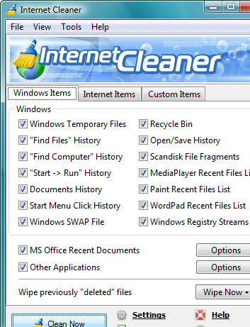 Internet Cleaner Screenshot 1