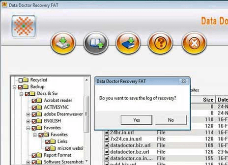 Windows FAT Data Restoration Software Screenshot 1