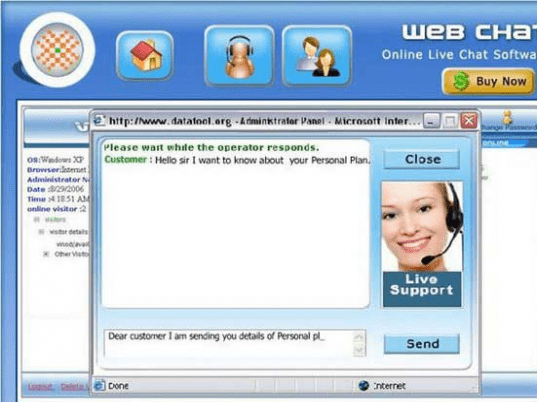 Single Operator Web Chat Tool Screenshot 1