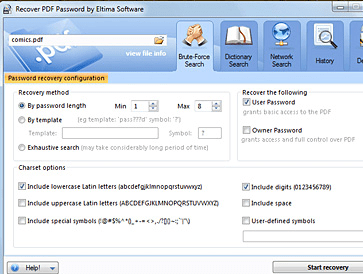 Recover PDF Password Screenshot 1