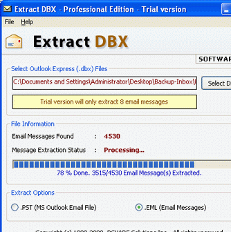 DBX to PDF Screenshot 1