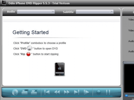 Odin iPod DVD Ripper Screenshot 1