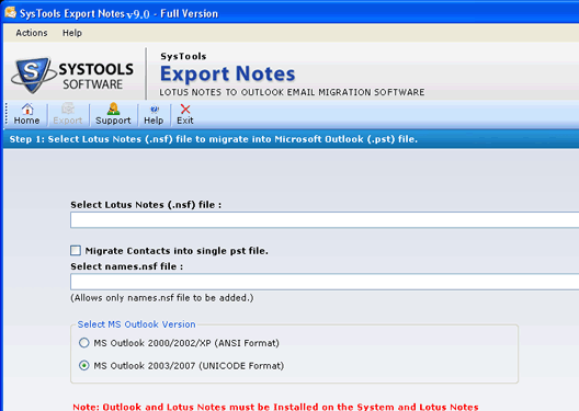 Lotus Notes Mail Conversion Screenshot 1