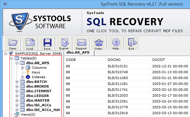 Advance MS SQL Repair Screenshot 1