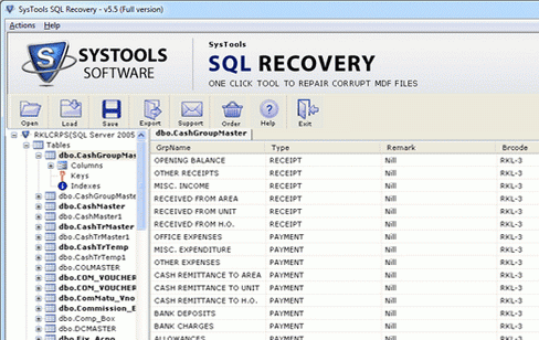 Recover Microsoft Database File Screenshot 1