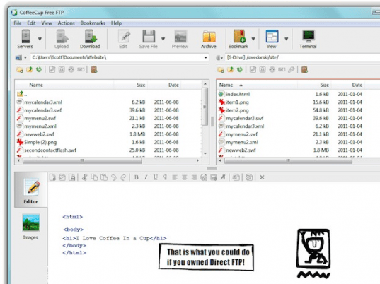 CoffeeCup Free FTP Screenshot 1