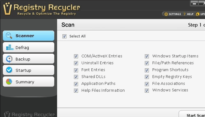Registry Recycler Screenshot 1