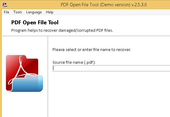 PDF Open File Tool Screenshot 1
