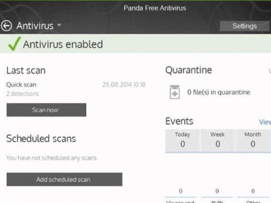 Panda Free Antivirus Screenshot 1
