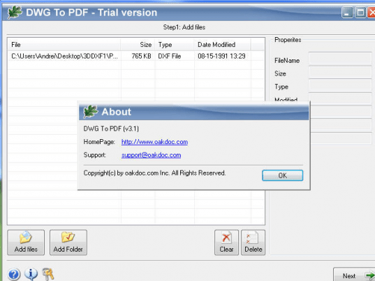 DWG TO PDF Converter Screenshot 1