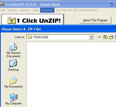 1 Click UNZIP Screenshot 1