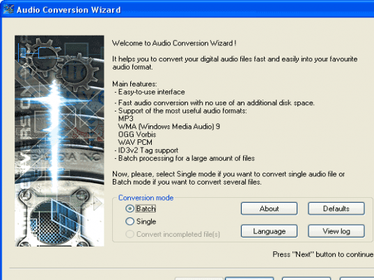 Audio Conversion Wizard Screenshot 1