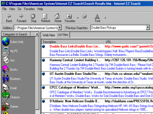 Internet EZ Search Screenshot 1