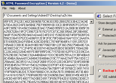 HTML Password Encryption Screenshot 1