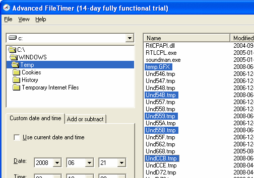 Advanced FileTimer Screenshot 1