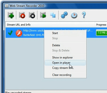Web Stream Recorder Pro Screenshot 1