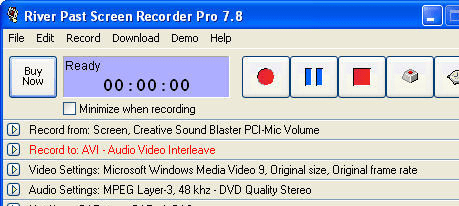 River Past Screen Recorder Pro Screenshot 1
