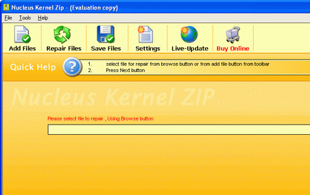 Kernel ZIP - Repair Corrupt ZIP Files Screenshot 1